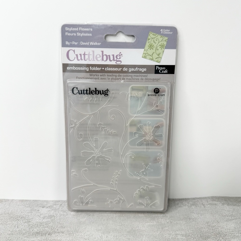 Cricut Cuttlebug Stylized Flowers Embossing Folder Provo Craft